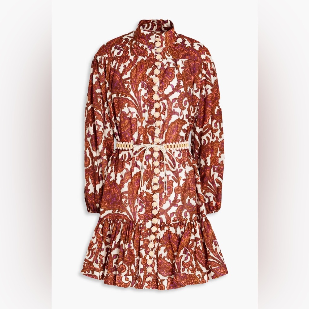 Zimmermann Tiggy Paisley Print Dress with Belt size 1